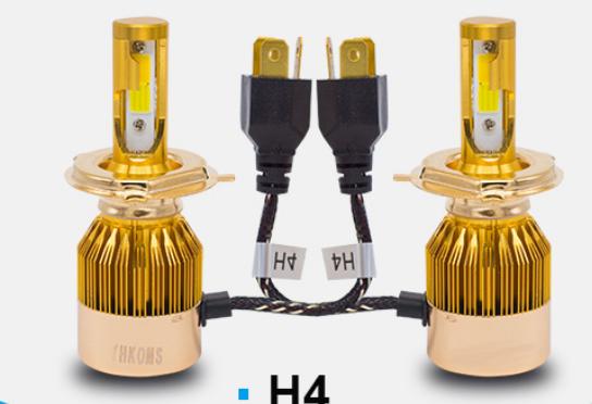 Lampu Depan Mobil Headlight C6 35 Watt Warna Putih Kuning H4 LED Head