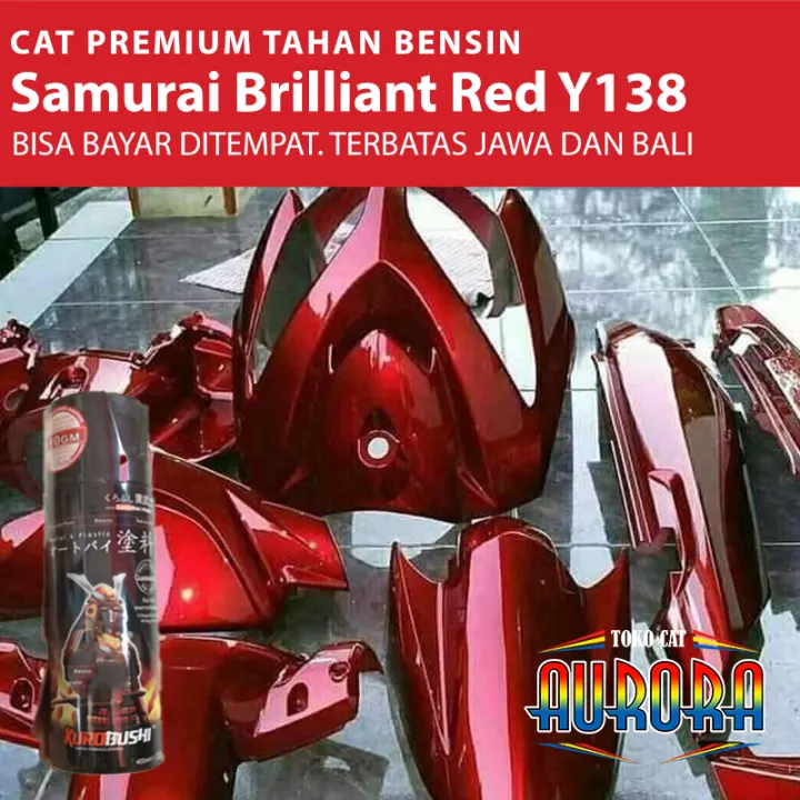 Pilox Pylox Samurai Candy Merah Brilliant Red Y138 Candytone Brilian Kendy Cendy Tone Candyton Cat Semprot Tahan Bensin Samurey Paint Pilok Lazada Indonesia