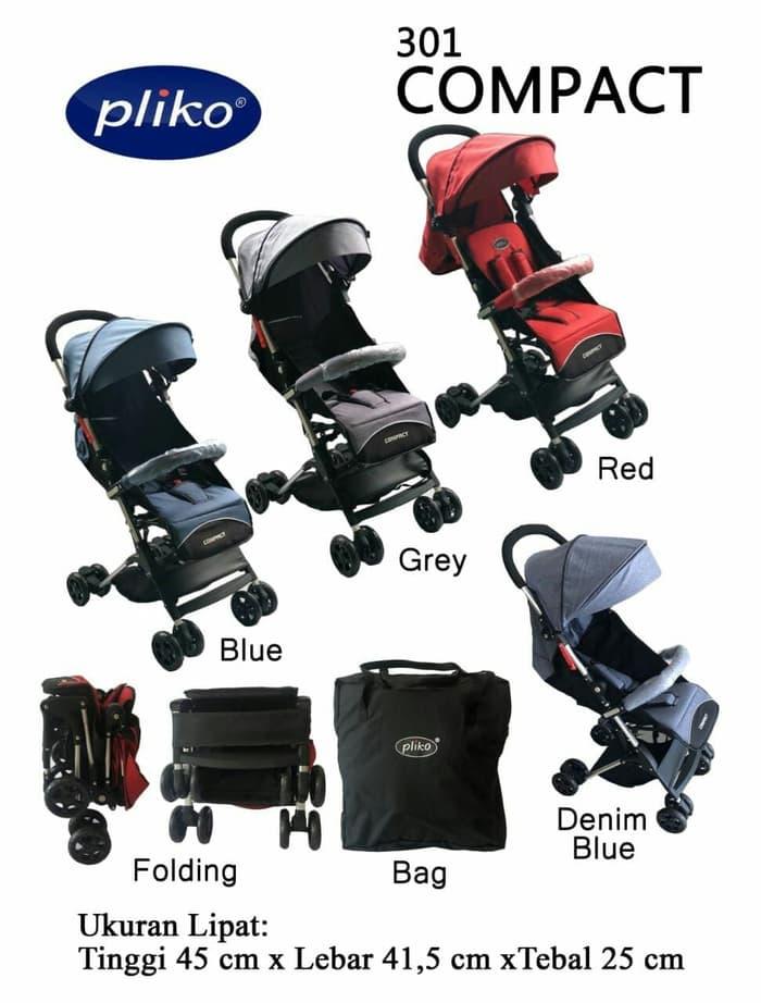 Stroller bayi Pliko Compact 301 Cabin size Lazada Indonesia