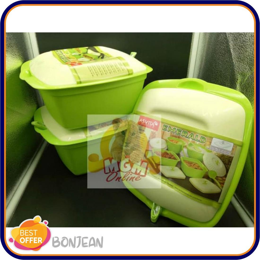 Terlaris!! Dinner Set Asvita Emerald 9pc Segi - Empat / Produk Dapur Set Paket Peralatan Makan Alat Ruang Masak / Alat Dapur / Perangkat Penyaji / Alat Penyaji Makanan