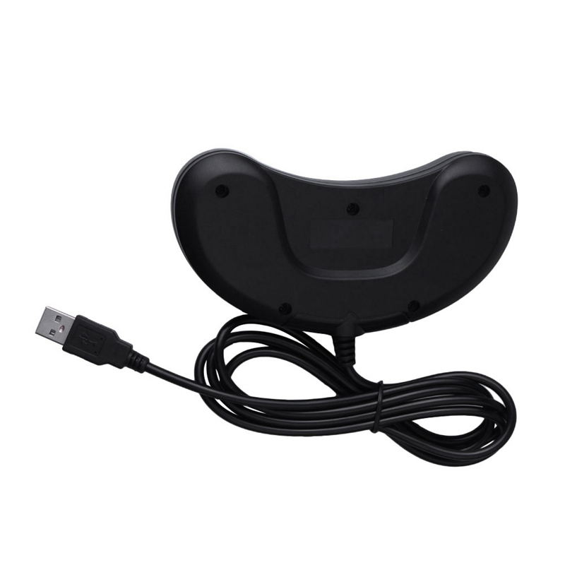 Gamepad Wired 6-Key Usb Game Controller Joypad For Sega Genesis / Md Pc / 2 Y1301 / Mac Mega Drive Black Plastic
