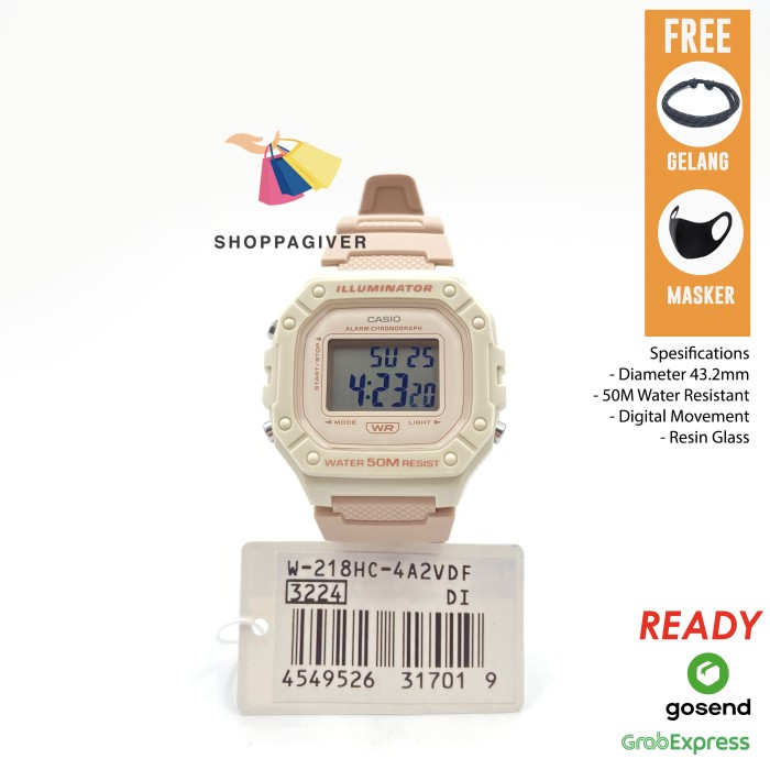 JAM TANGAN CASIO WANITA W218HC4A2 / W218HC4A2VDF ORIGINAL DIGITAL Lazada Indonesia