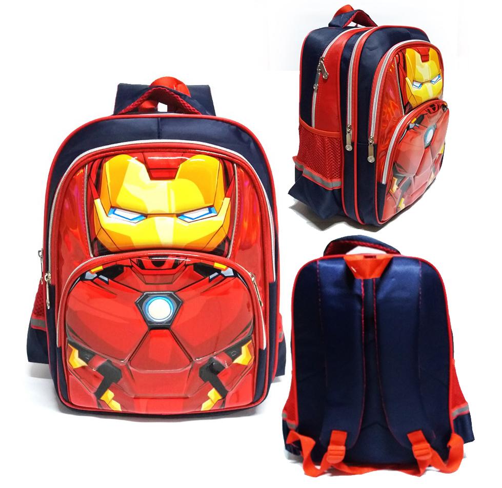 Onlan Marvel Iron Man Super Hero 6D Timbul Tas Ransel Anak Sekolah SD Import