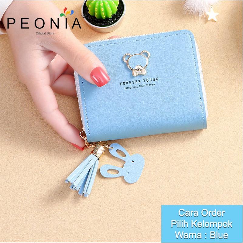 Peonia - Dompet Wanita Kecil Lipat Import - Wallet - Korea Fashion Style - Cutie Bear Short