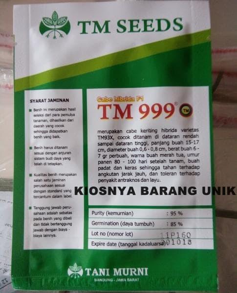 TERBARU DAN HARGA GROSIR JUAL Benih Pertanian Cabe Kriting TM 999 [10