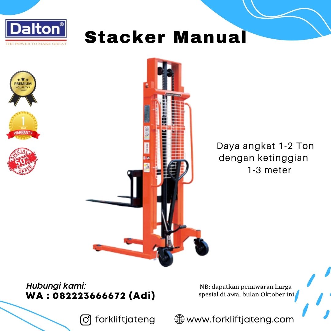 Hand Stacker Manual 2 Ton Murah Stacker Manual 1 2 Ton Dalton Stacker Murah Semarang Alat 