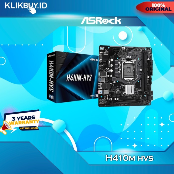 ASROCK H410M-HVS R4 MOTHERBOARD INTEL GEN 10 | Lazada Indonesia
