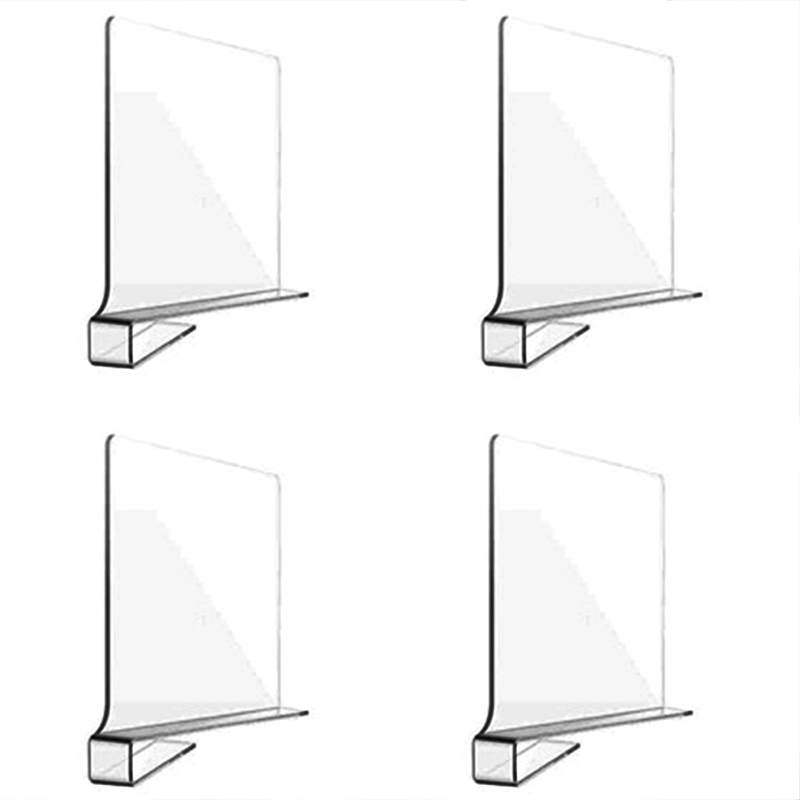 4 PCS Shelf Dividers,Perfect for Closets Kitchen Bedroom Cabinets Shelving Separators to Organize Clothes, Books