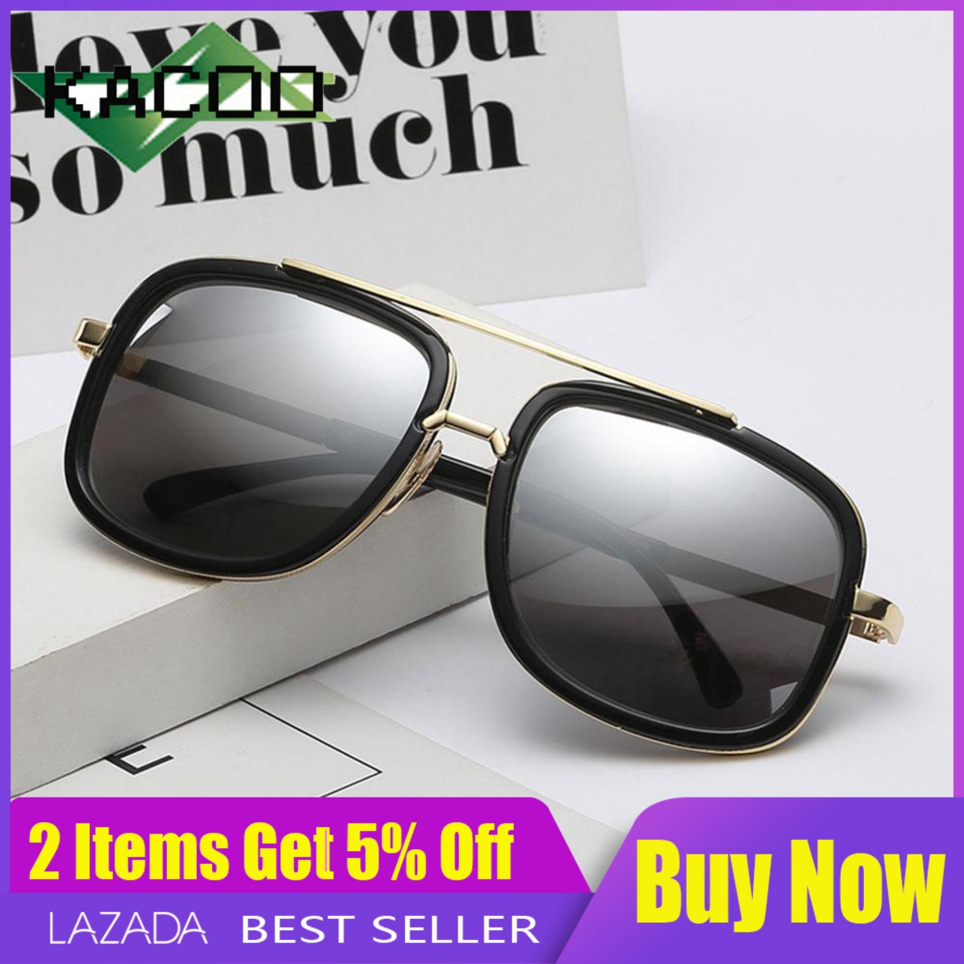 Kacoo 1306 Premium Pria Aviator Paduan Bingkai Kacamata Hitam Terpolarisasi--Intl