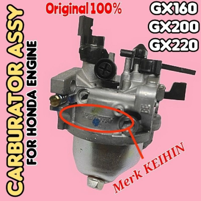GX160 GX200 Carburator Karburator Original Honda KEIHIN Mesin Penggerak