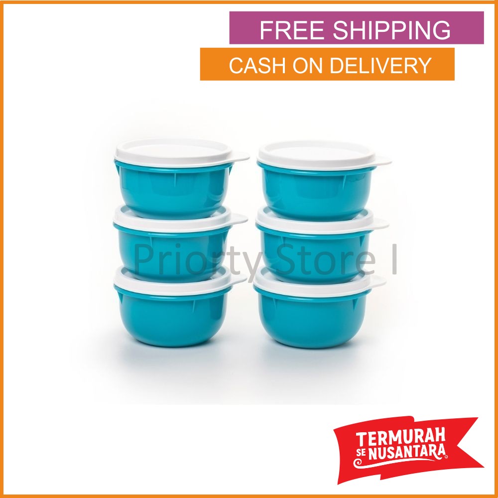 Tupperware Turquoise bowl biru 6pcs Tupperware Promo Januari 2022