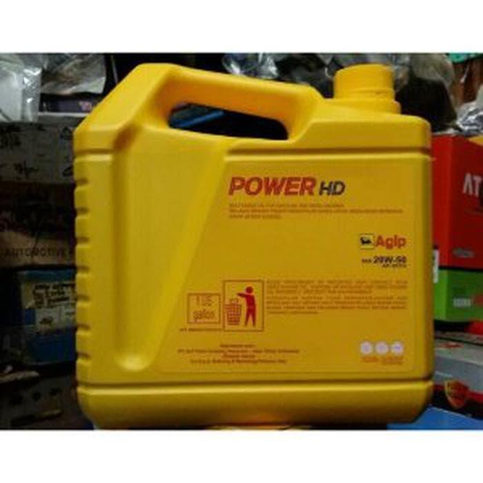 Agip Power HD 20W-50 Oli Mobil Bensin 4 Liter Original sparepart