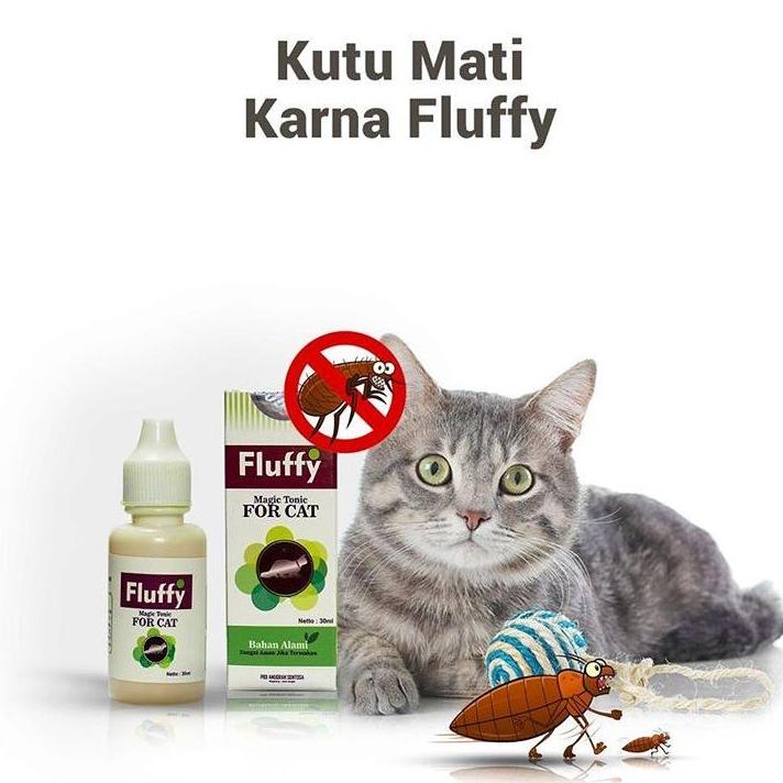 FLuffy magic tonic-obat kutu,jamur,scabies,bulu rontok kucing 