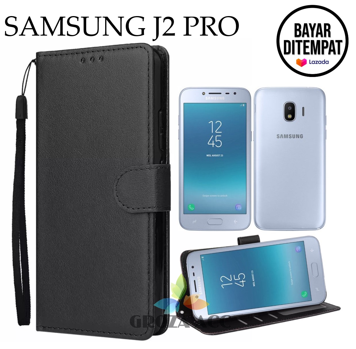 J2 Pro Flip Cover For Samsung Galaxy J2 SARUNG BUKU FLIP UNTUK