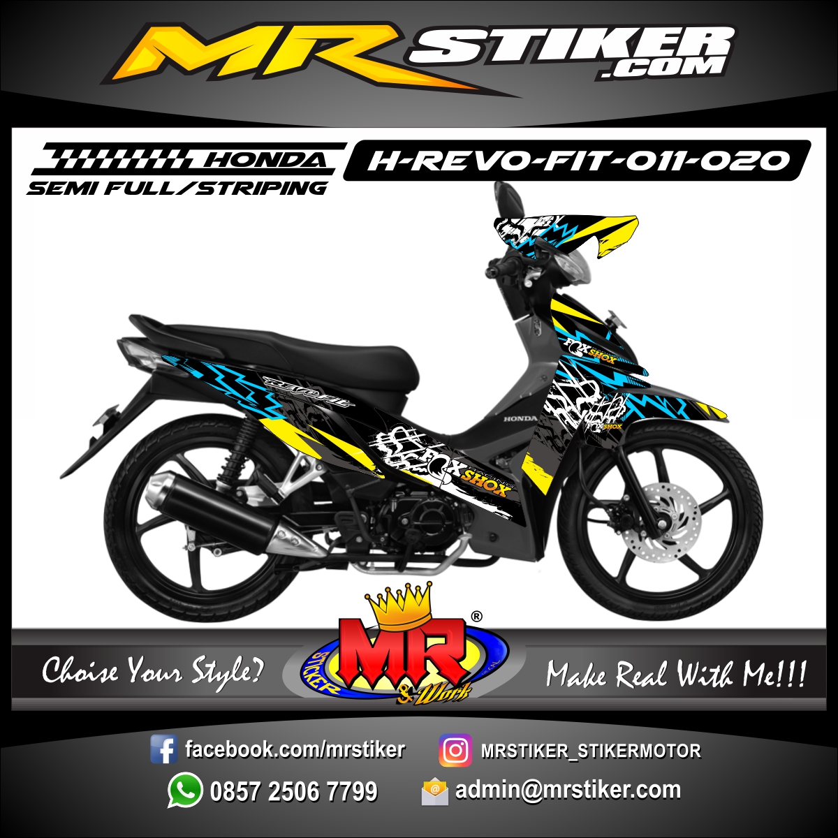 Stiker Motor Decal Honda Revo Fit Tampilan Terbaru Grafis Tajam Lazada Indonesia