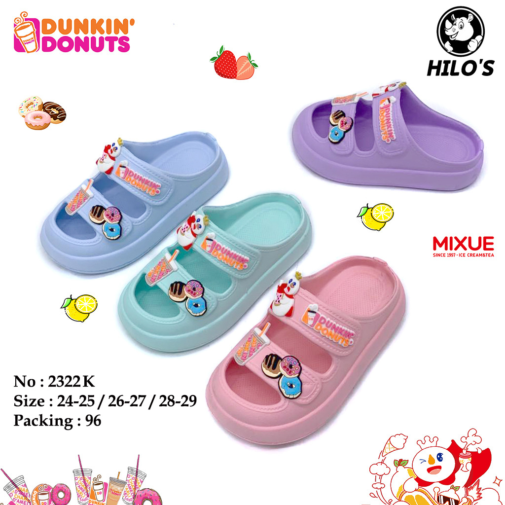 Sandal Slip On Anak Perempuan Sandal Dunkin Donuts Anak Perempuan ...