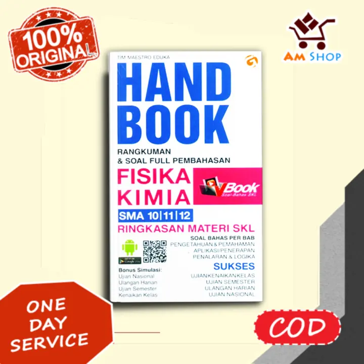 Buku Saku Pelajaran Sma Handbook Rangkuman Rumus Fisika Kimia Sma Kelas 10 11 12 Original Lazada Indonesia