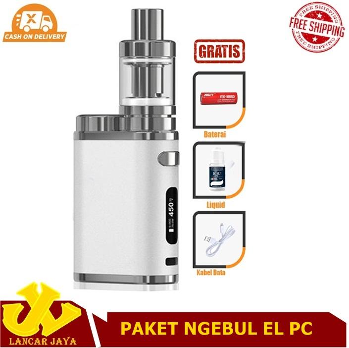 IJC - Paket Siap Ngebul EL PC Vape / Rokok Elektirk Murah 75 W 5V Stater Kit Murah + Free Baterai dan Liquid IJC - Paket Siap Ngebul EL PC Vape / Rokok Elektirk Murah 75 W 5V Stater Kit Murah + Free Baterai dan Liquid