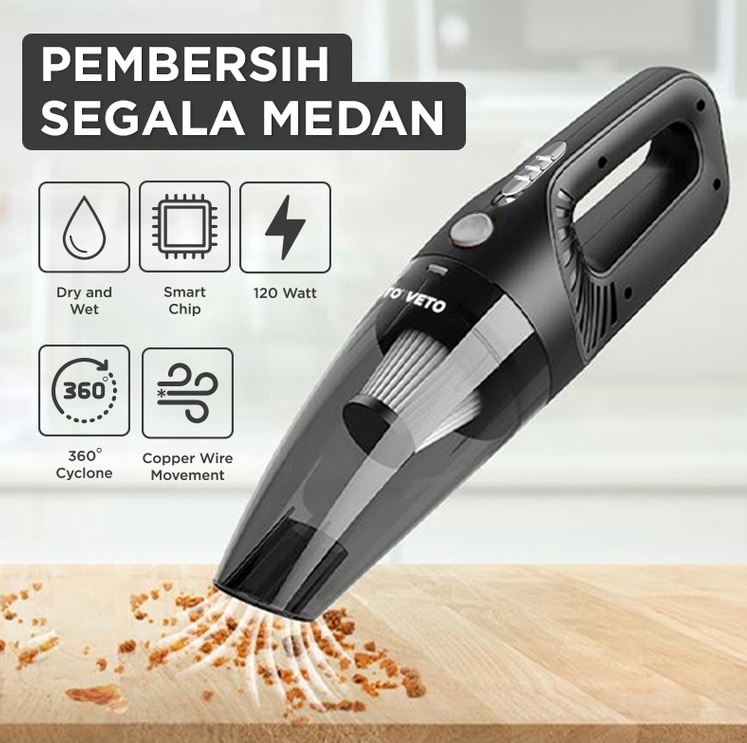 Goto Veto Vacuum Cleaner Alat Penyedot Debu Mobil Portable Wireless