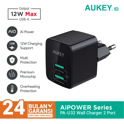 Charger Aukey 2 Port 12W with AiQ PA-U32 - 500194