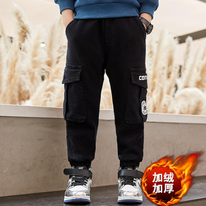 boys fleece lined cargo pants
