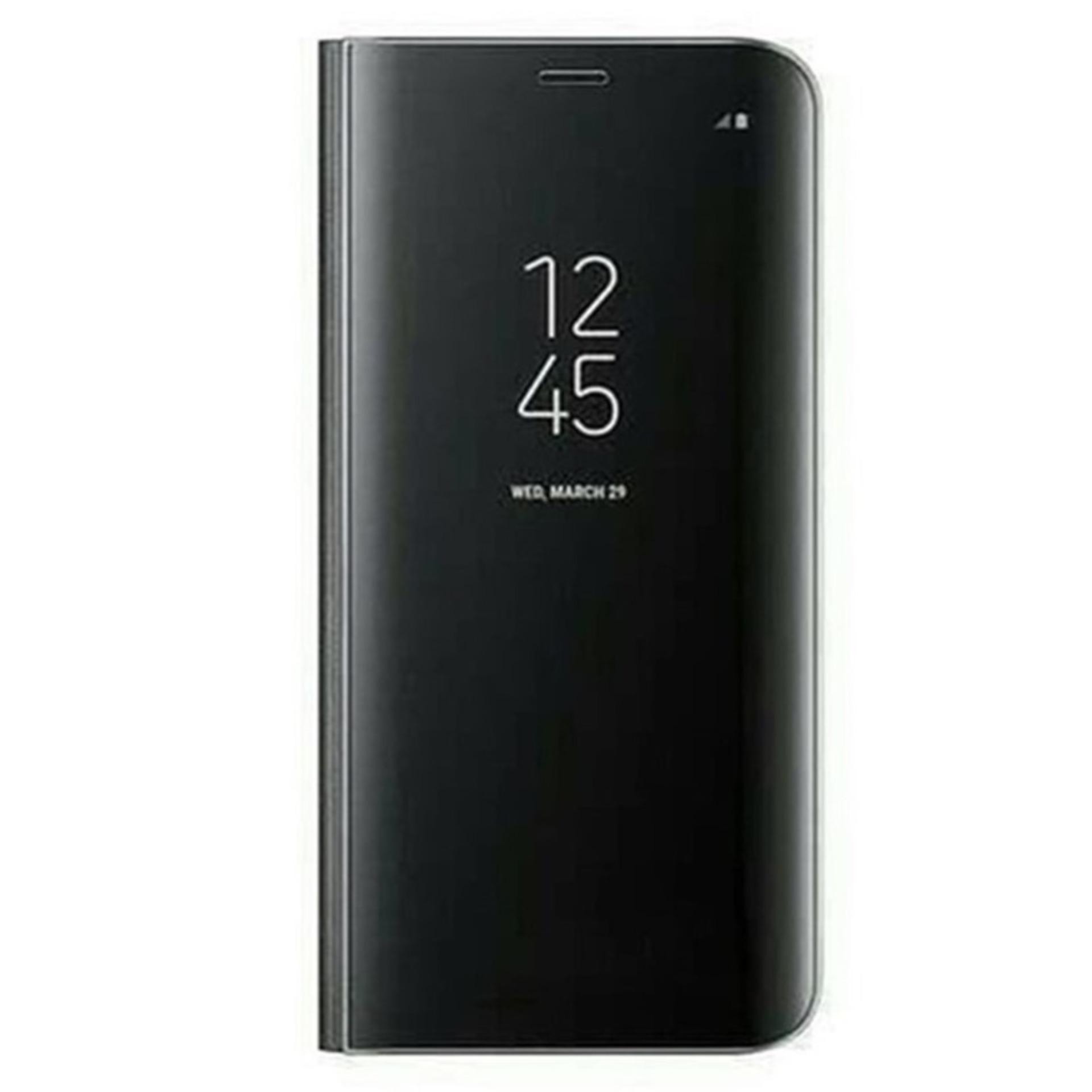 Case Flip Cover Standing Case Smart S-View Mirror Auto Lock For Vivo Y91/ Y95 - Black
