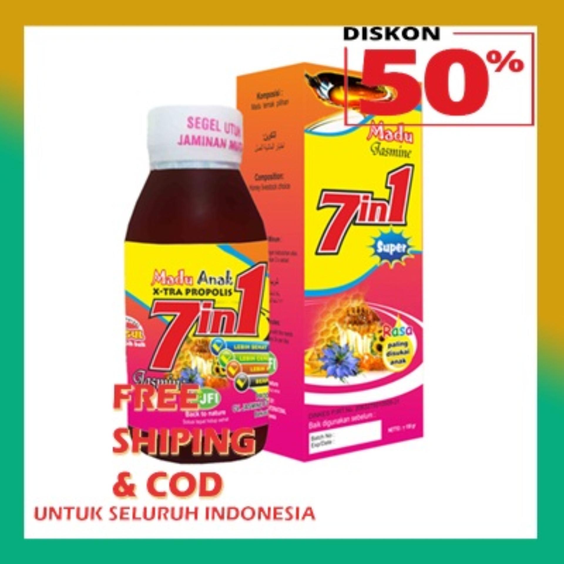 MADU 7 in 1 JASMINE EKSTRA PROPOLIS/ madu alami madu asli madu murni obat nutrisi madu nutrisi otak obat gemuk badan madu gemuk badan obat nafsu makan obat panas obat obat peninggi badan madu peninggi badan obat tinggi badan susu peninggi badan zevit grow