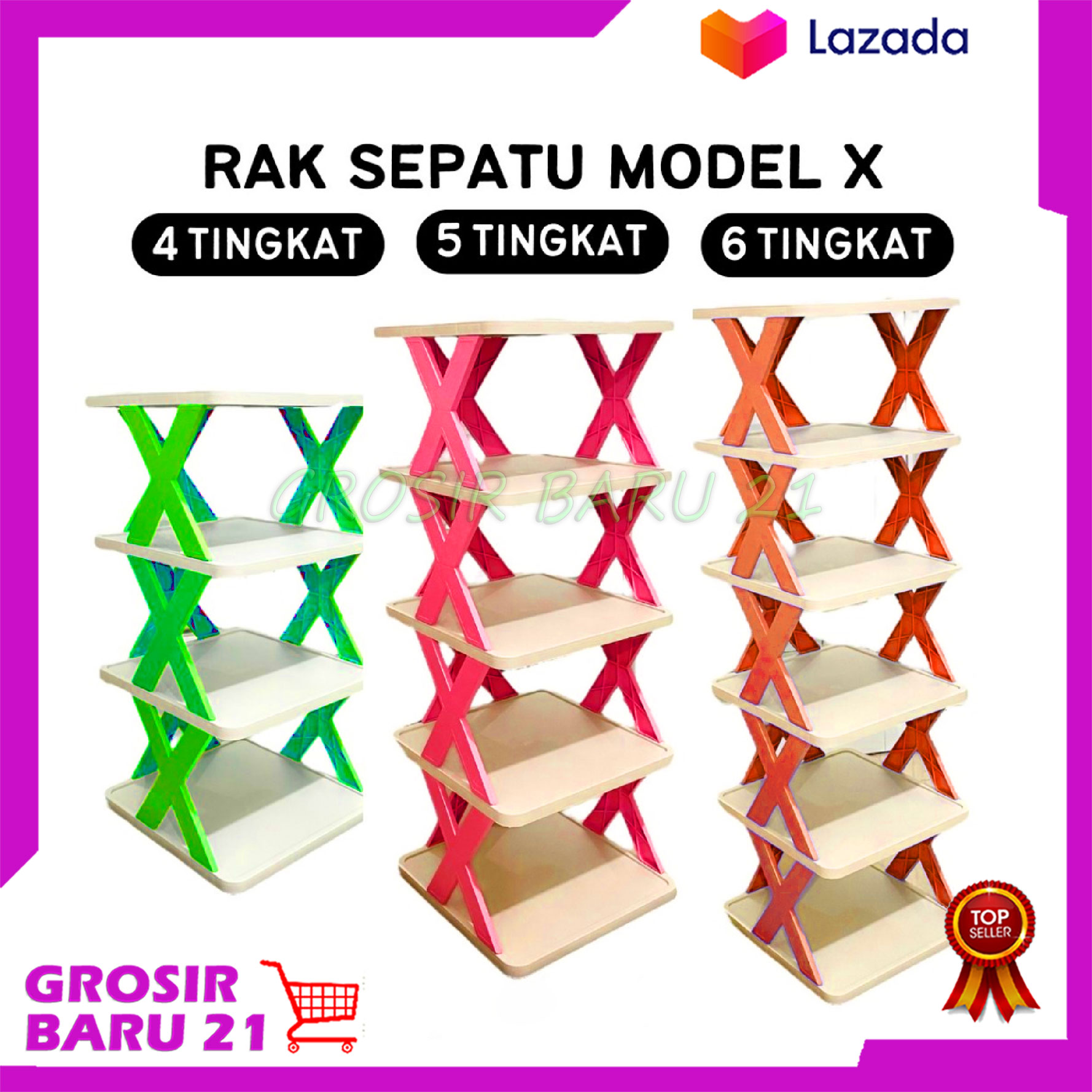 Rak Sepatu Silang Susun / Rack Multipurpose Susun Design Minimalis ...