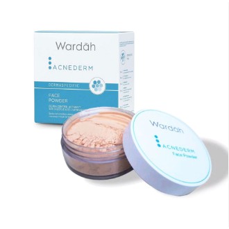 WARDAH ACNEDERM FACE POWDER - Bedak Tabur - untuk Jenis Kulit Berjerawat - Mencerahkan - Menyerap Minyak Berlebih - Ken Herbal