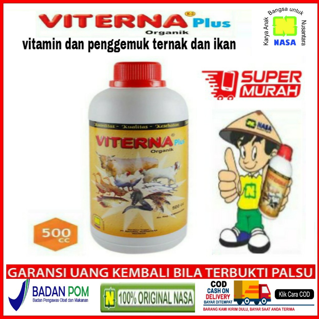 Viterna Plus Nasa Vitamin Ternak Organik Original Vitamin Untuk Ayam Broiler Obat Vitamin