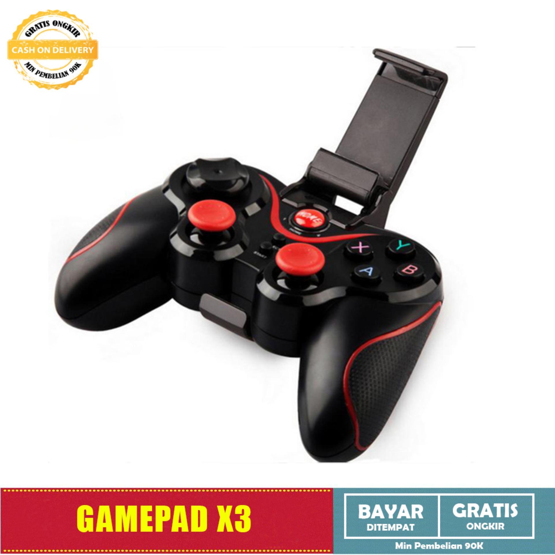 Smart Nirkabel Bluetooth Gamepad Gaming Wireless Controller X3 untuk Android Mobile HItam
