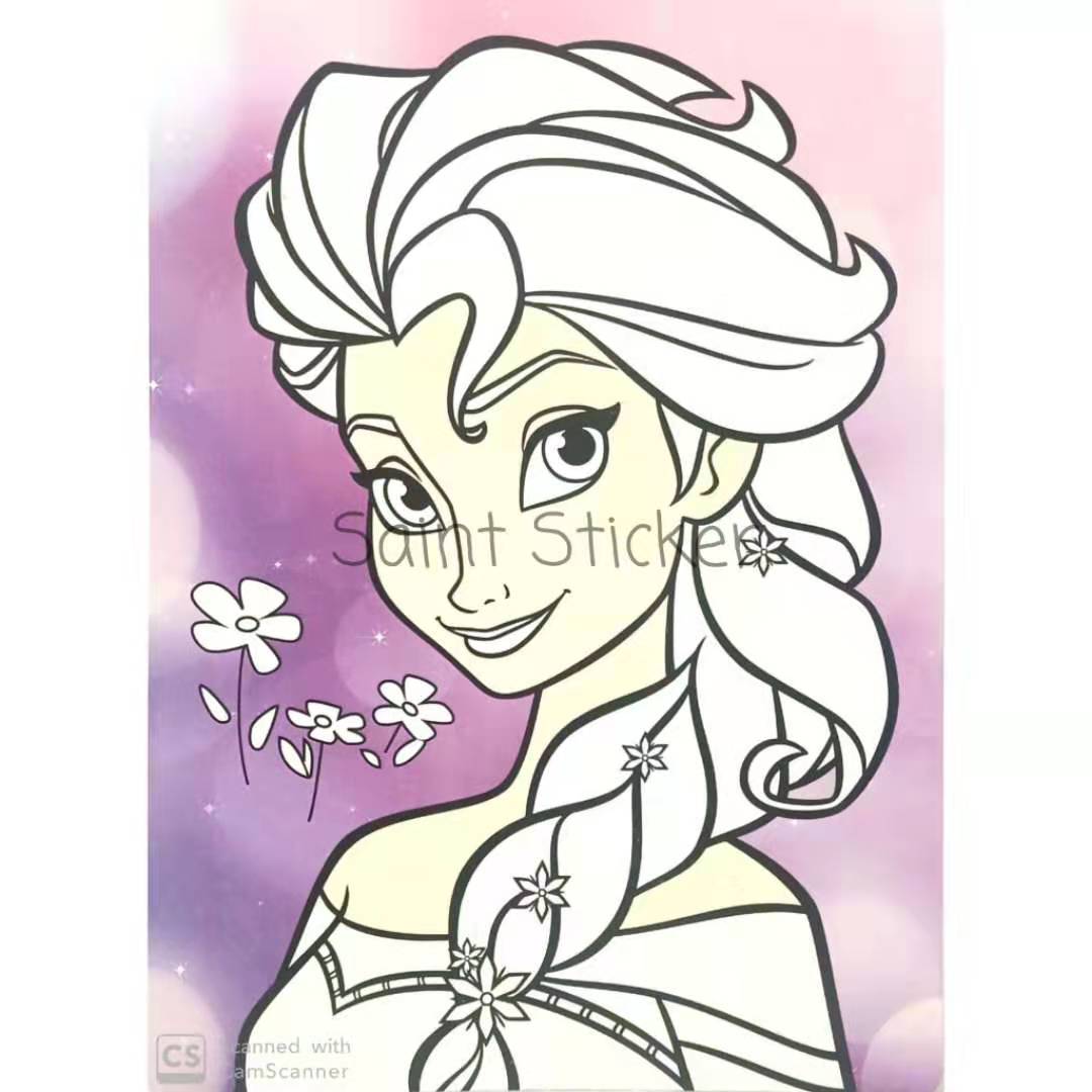 Gambar Princess Elsa Untuk Mewarnai