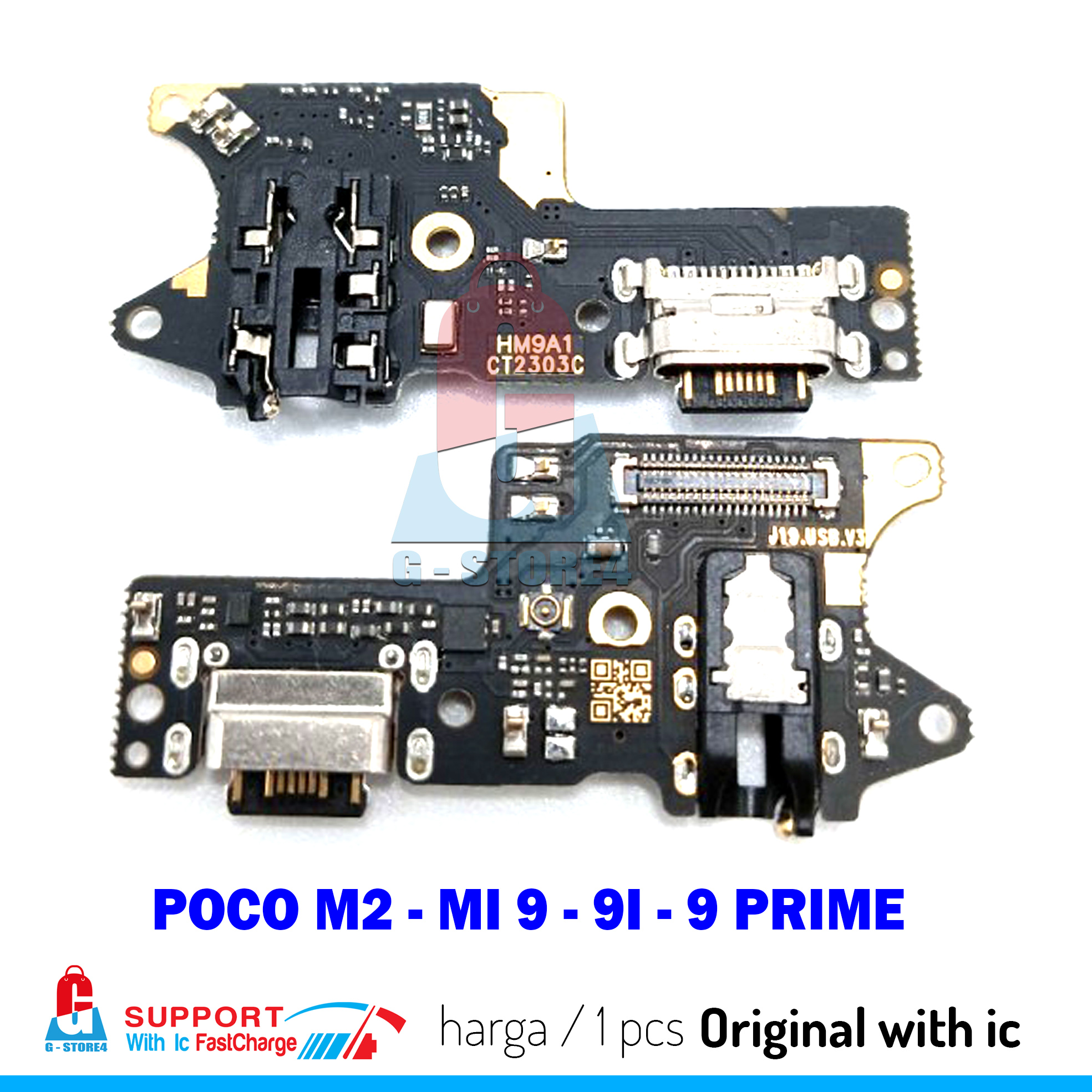 Pcb Ui Board Connector Charger Pocophone Original With Ic Poco M