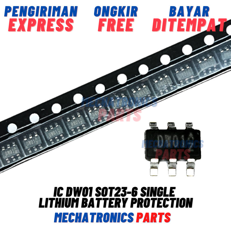thumbnail image 2 of 10 Pairs (DW01+ FS8205A) Battery Protection Chip Combo - SOP23-6 20pcs Total 2 of 6