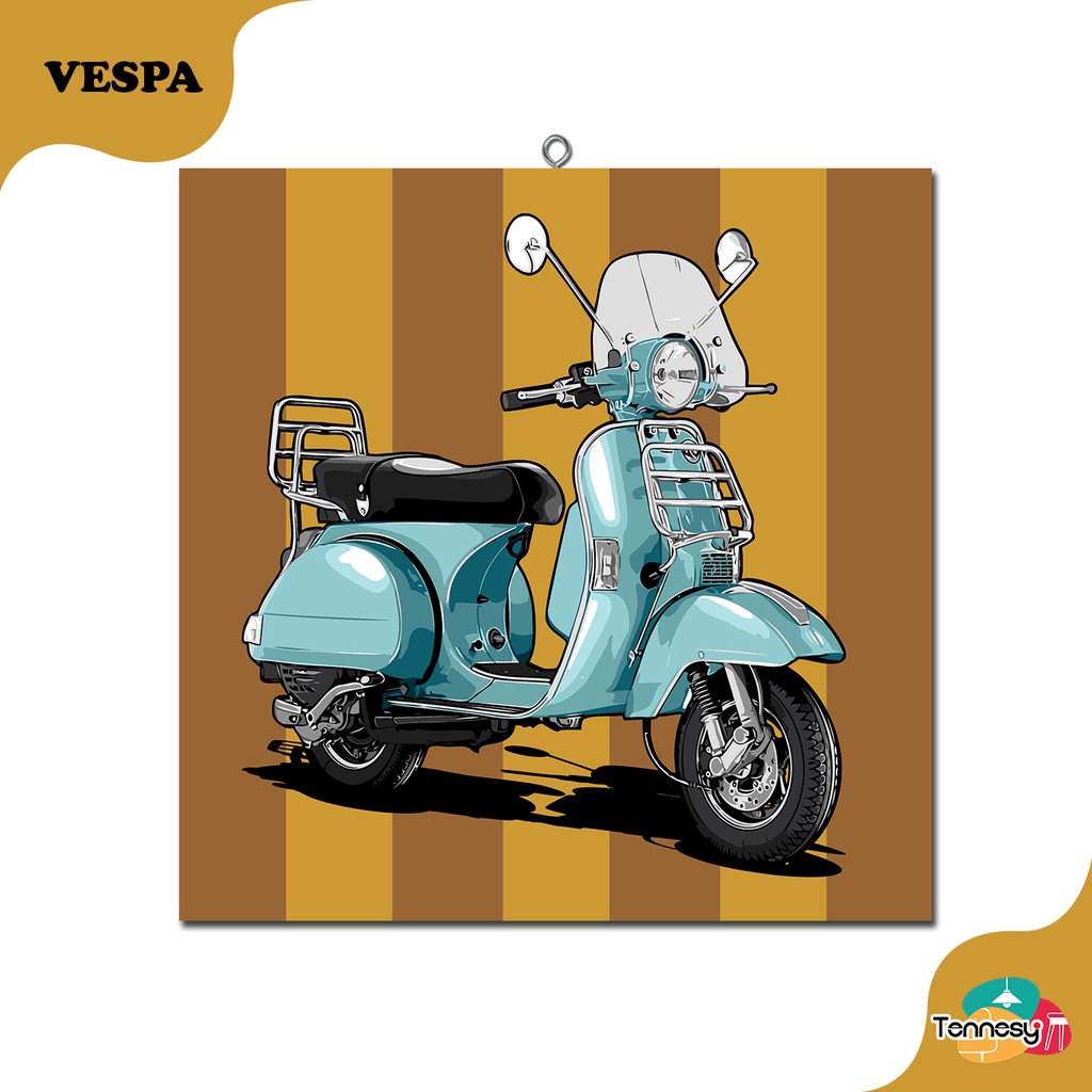 Tennesy Hiasan Dinding Vespa Scooter Retro X Cm Wall Decor Pajangan