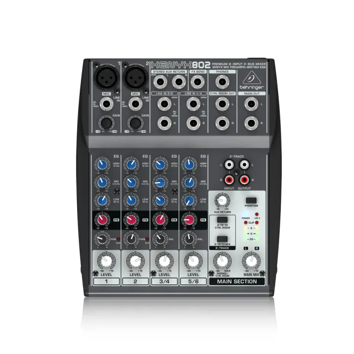 Behringer Mixer Xenyx 802 8 Channel Compact Audio Mixer Lazada Indonesia