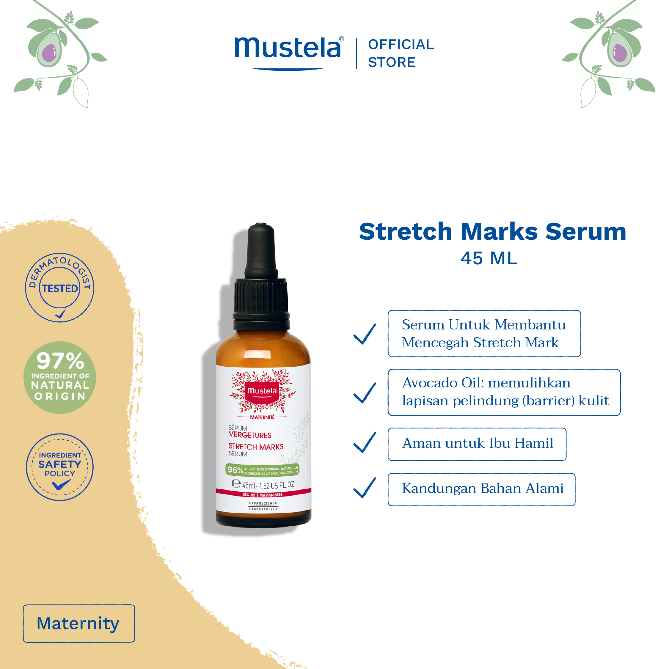 Mustela Stretch Marks Serum 45 ml Lazada Indonesia