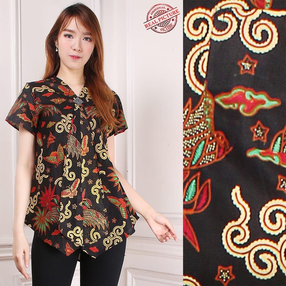 168 Collection Atasan Blouse May Kemeja Batik Wanita