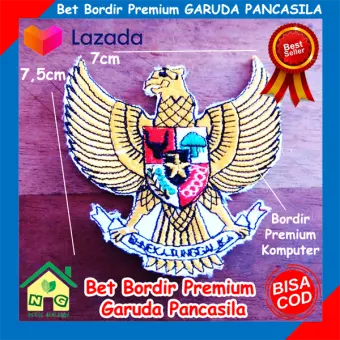 Bet Bordir Premium Lambang Logo Garuda Pancasila Bet Garuda Bordir
