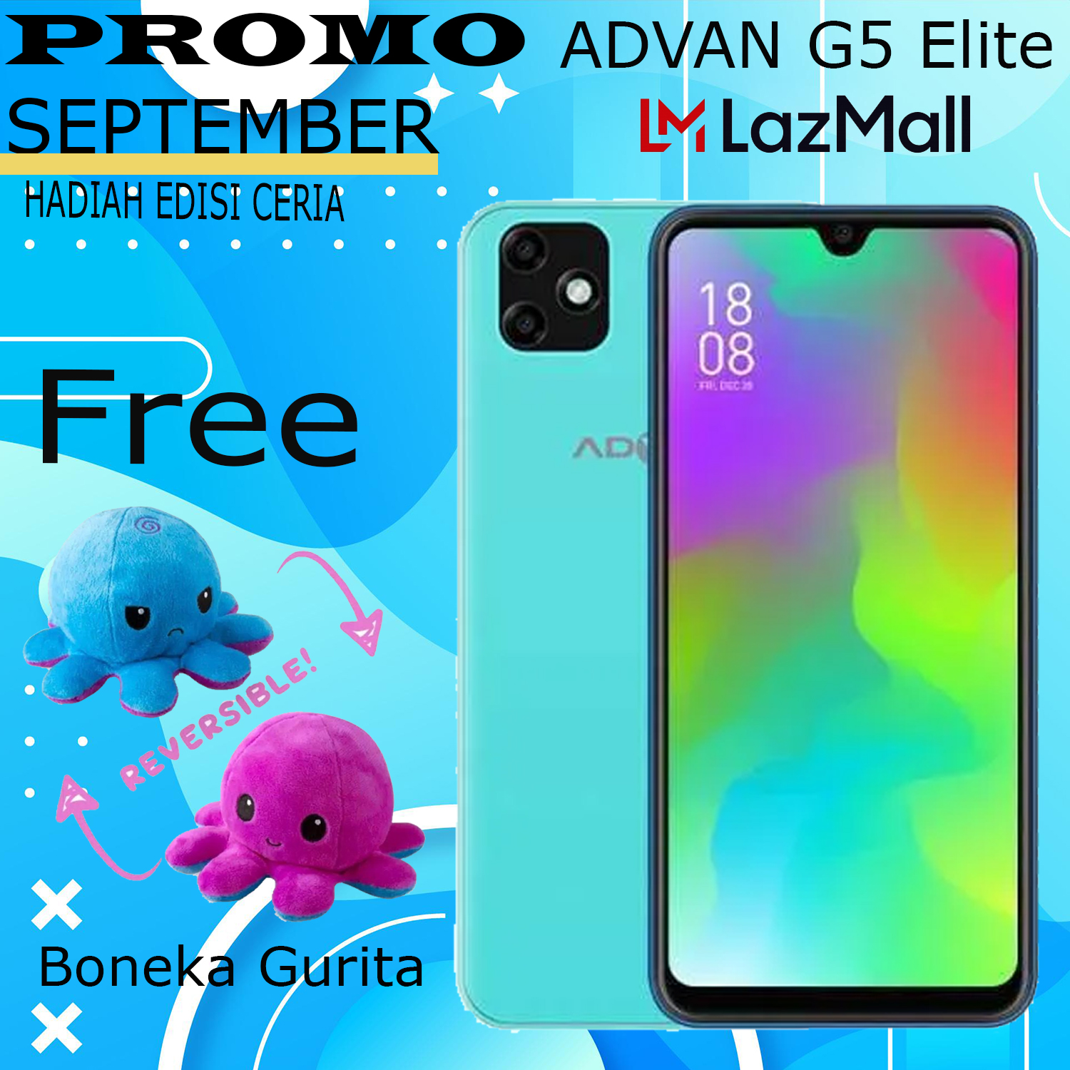 Advan G5 Elite 2021 6.1 Inci 3 GB 16 GB Octacore Smartphone Android 10 Garansi Resmi