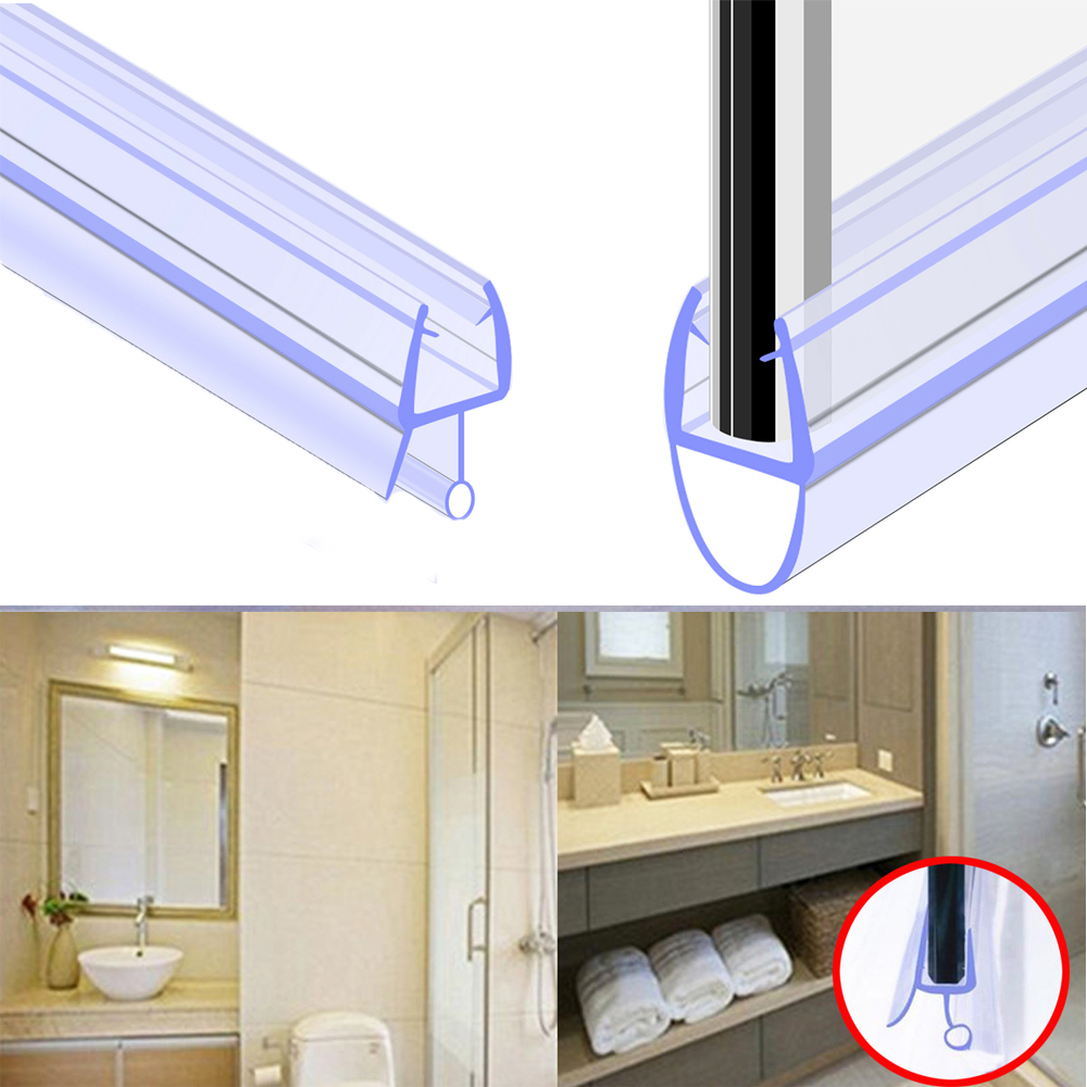 Household Bathroom Prevent Bath Screen Rubber Sealing Strips Water Baffle Window Seal Glass Door Weatherstrip