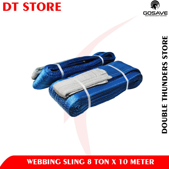 Gosave bing Sling Belt 8 Ton x 10 Meter / Tali Sabuk 8T x 10M