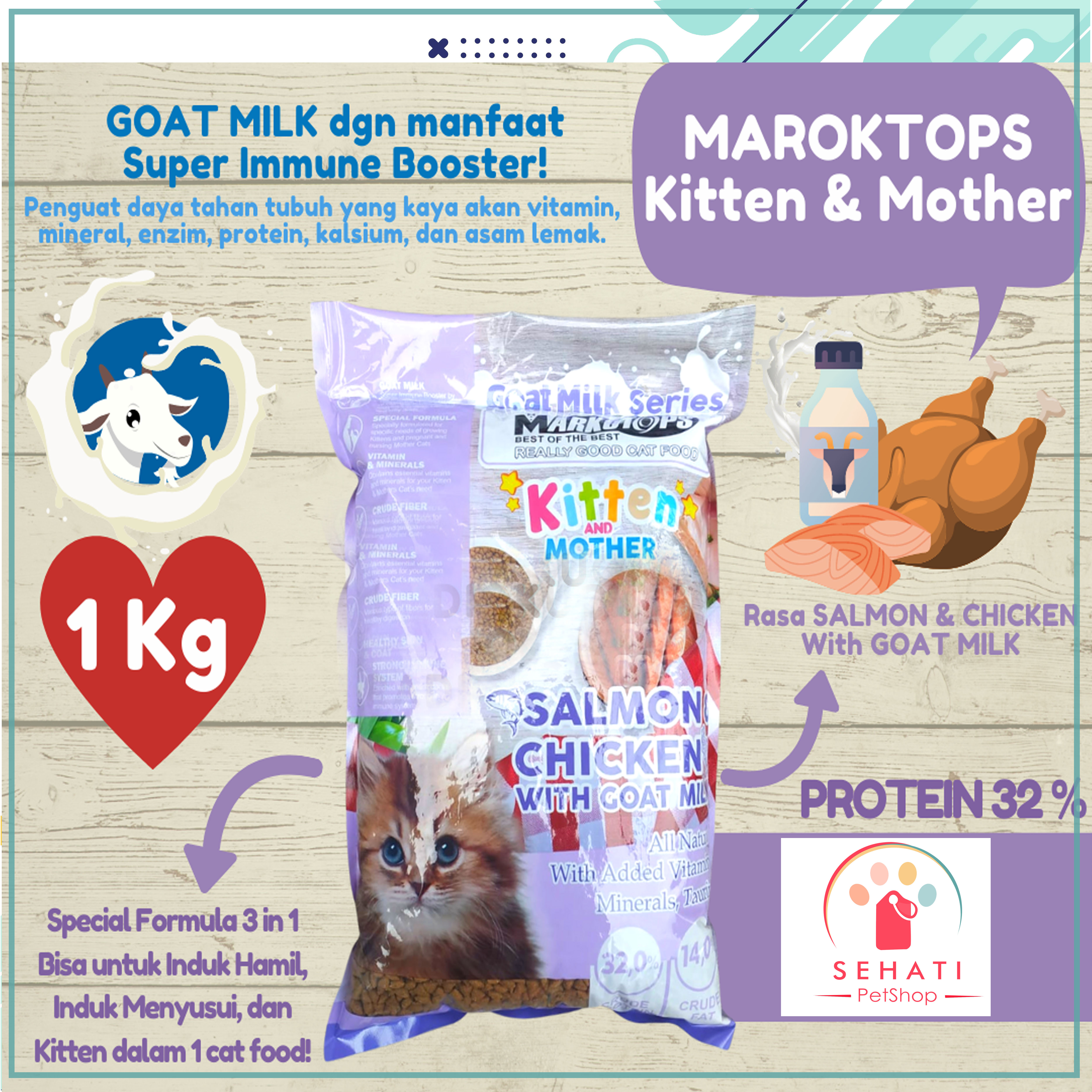 Makanan kucing store mother and baby