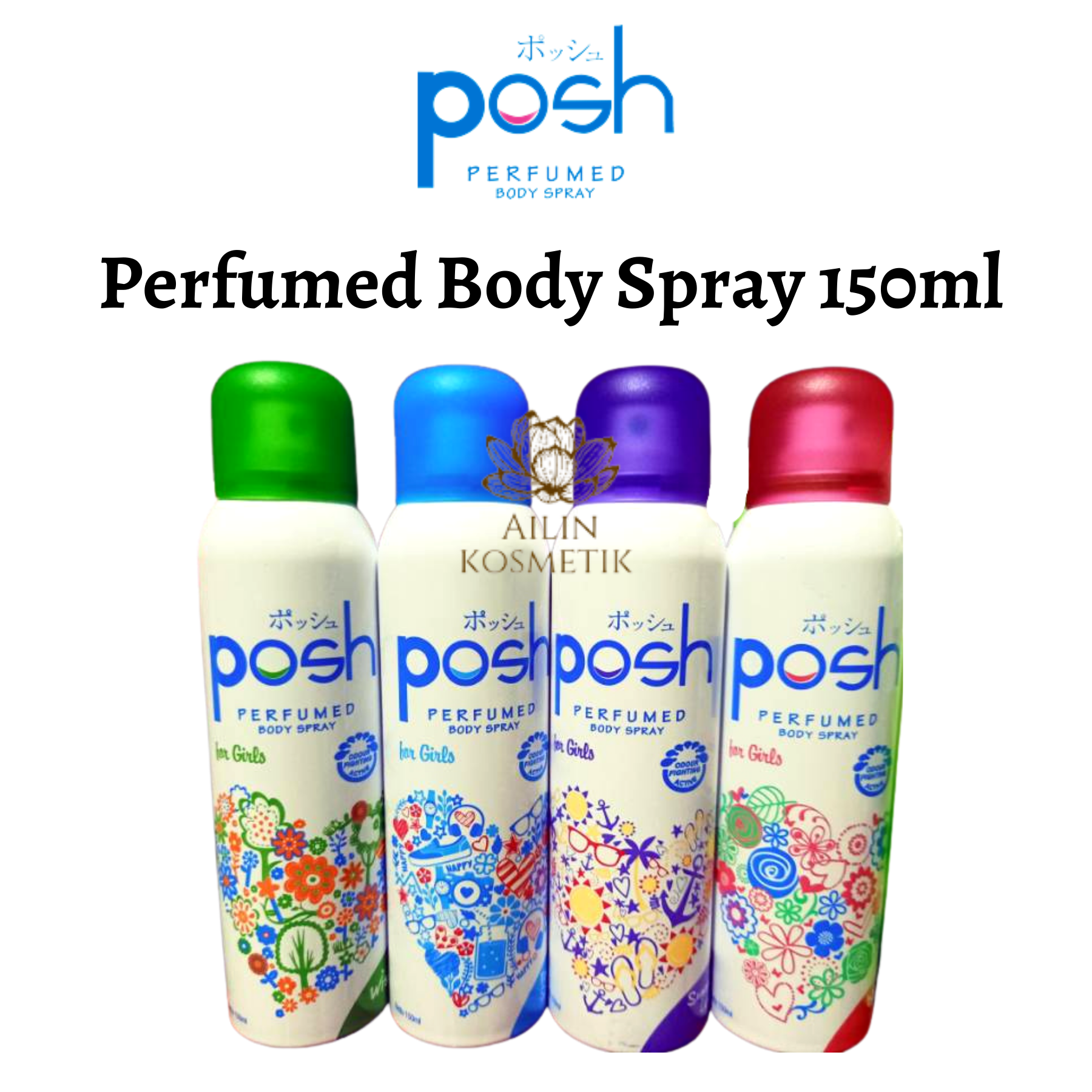 POSH Perfumed Body Spray 150ml BPOM / Minyak Wangi Parfum | Lazada ...