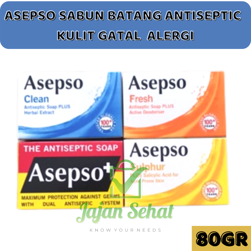 ASEPSO SABUN BATANG ANTISEPTIC KULIT GATAL ALERGI 80GR | Lazada Indonesia