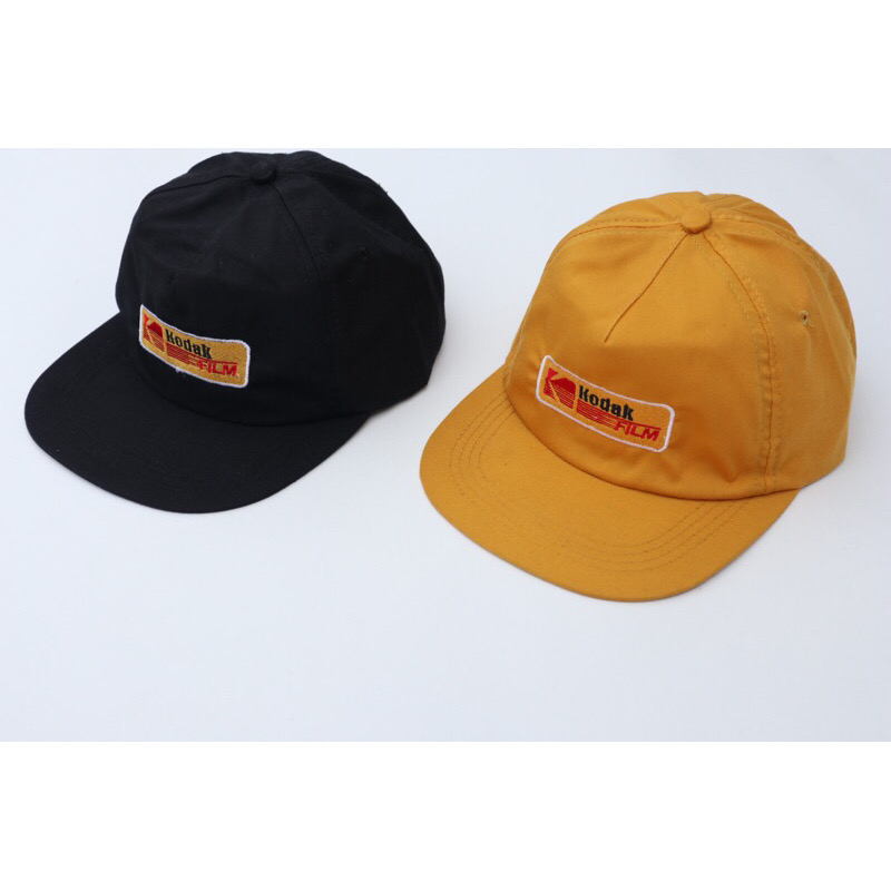 caps six panel Kodak film snapback hitam Kodak film