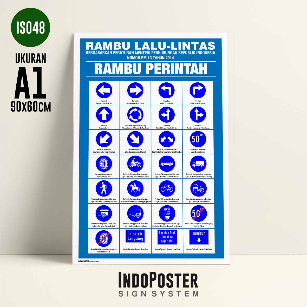 Poster K3 Safety Rambu Lalu Lintas Pm13 2014 Rambu Perintah Tanpa Frame Poster K3 Safety Rambu Lalu Lintas Pm13 2014 Rambu Perintah Tanpa Frame