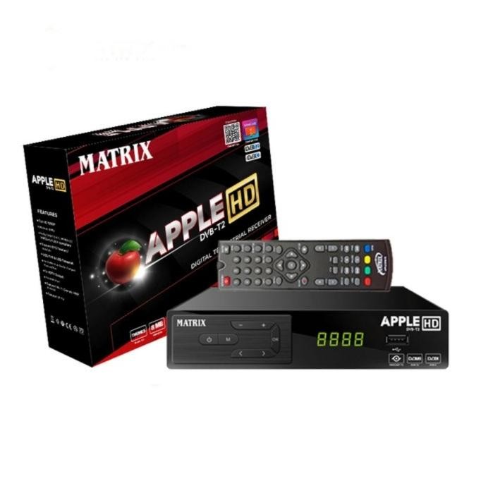 Metrik Stb Set Top Box Tv Digital Matrik Apple Dvb T2 Hd Merah Terbaru