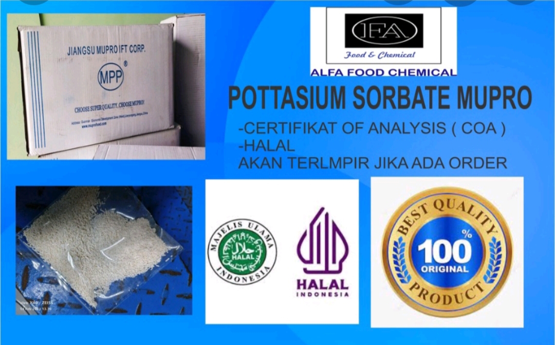 POTTASIUM SORBATE MUPRO FOOD GRADE/PENGAWET MAKANAN DAN MINUMAN ...