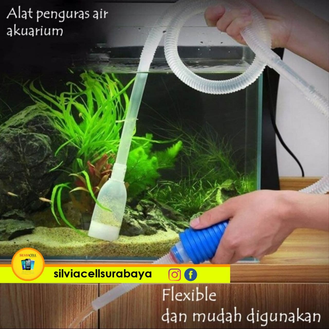 Cleaner Pump Aquarium Alat Penguras Sedot Kuras Air Kolam Ikan